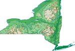 New York topographical map